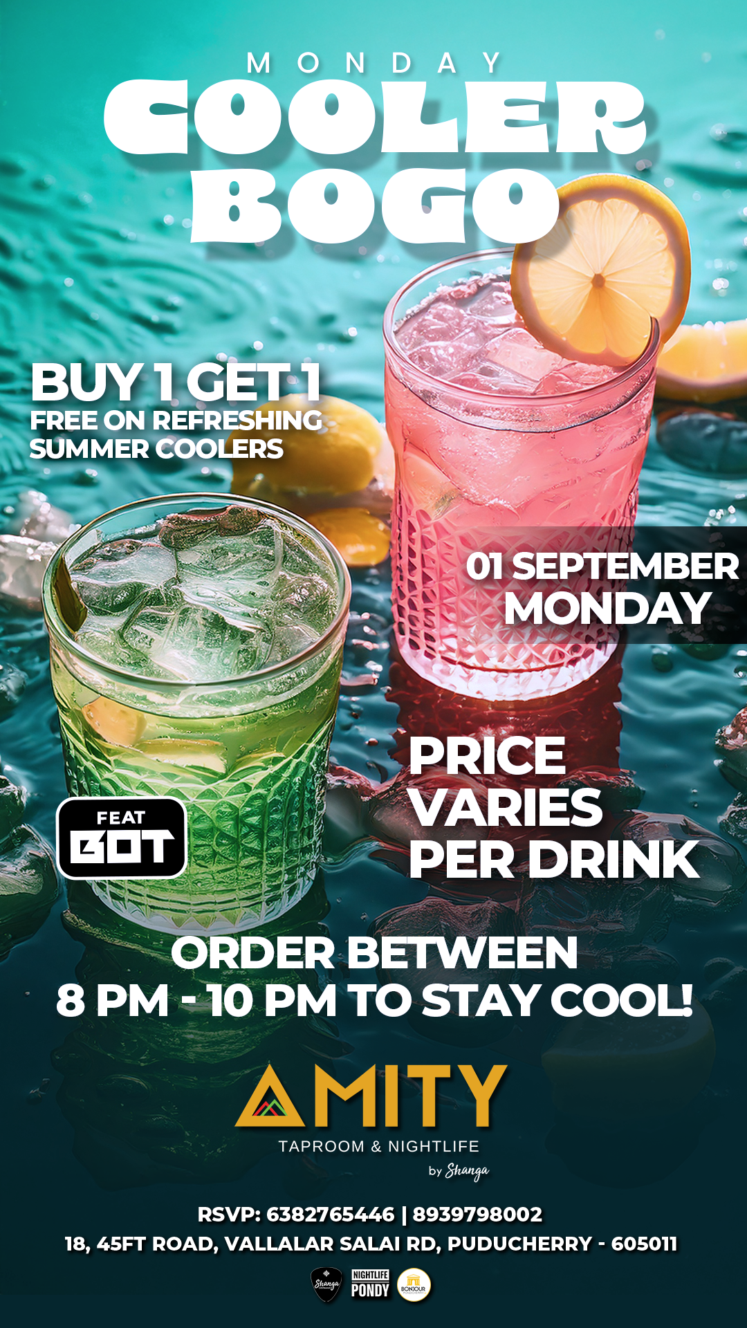 Cooler Bogo Monday - Amity Nightlife