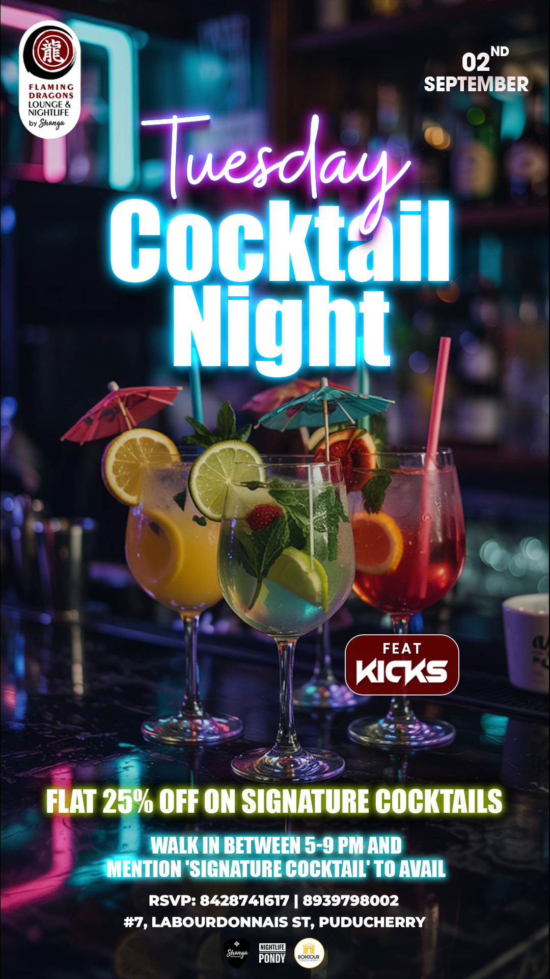 Tuesday Cocktail Night - Flaming Dragons