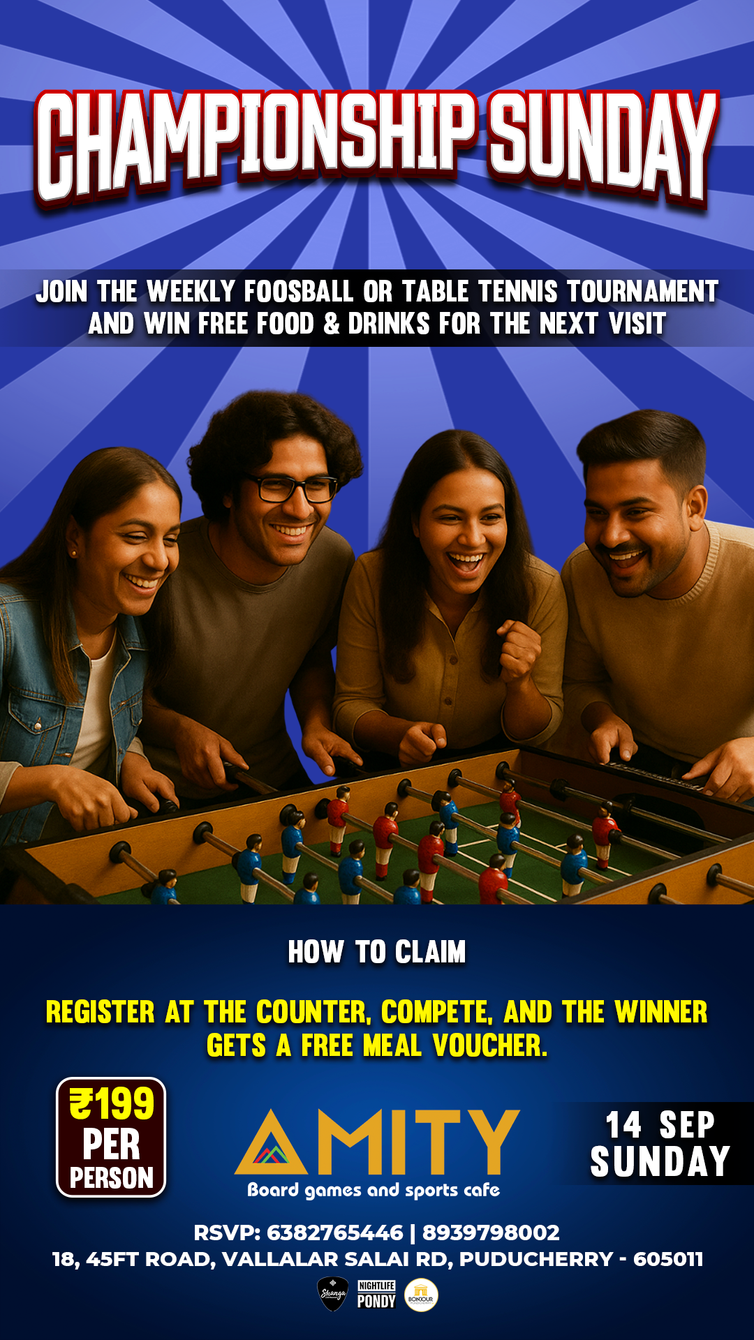 Championship Sunday - Amity Sports Cafe