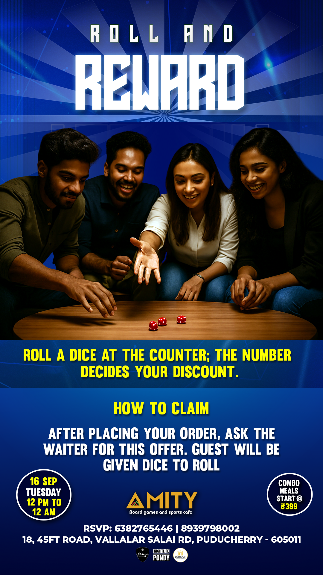 Roll and Reward - Amity Sports Cafe