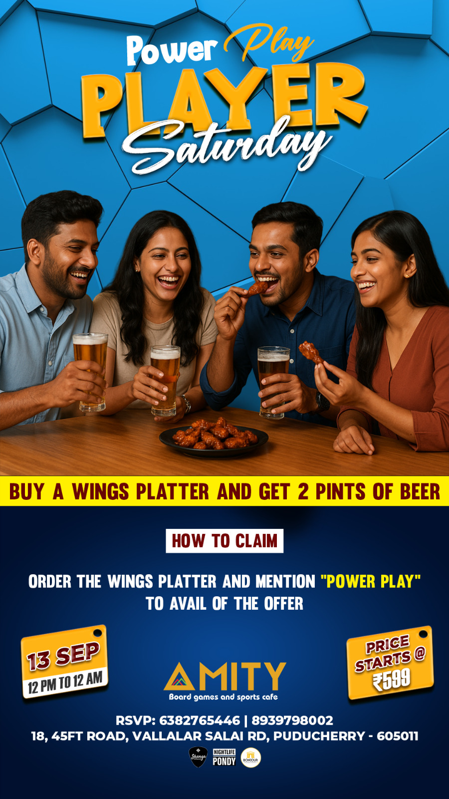 Power Player Saturday - Amity Sports Cafe