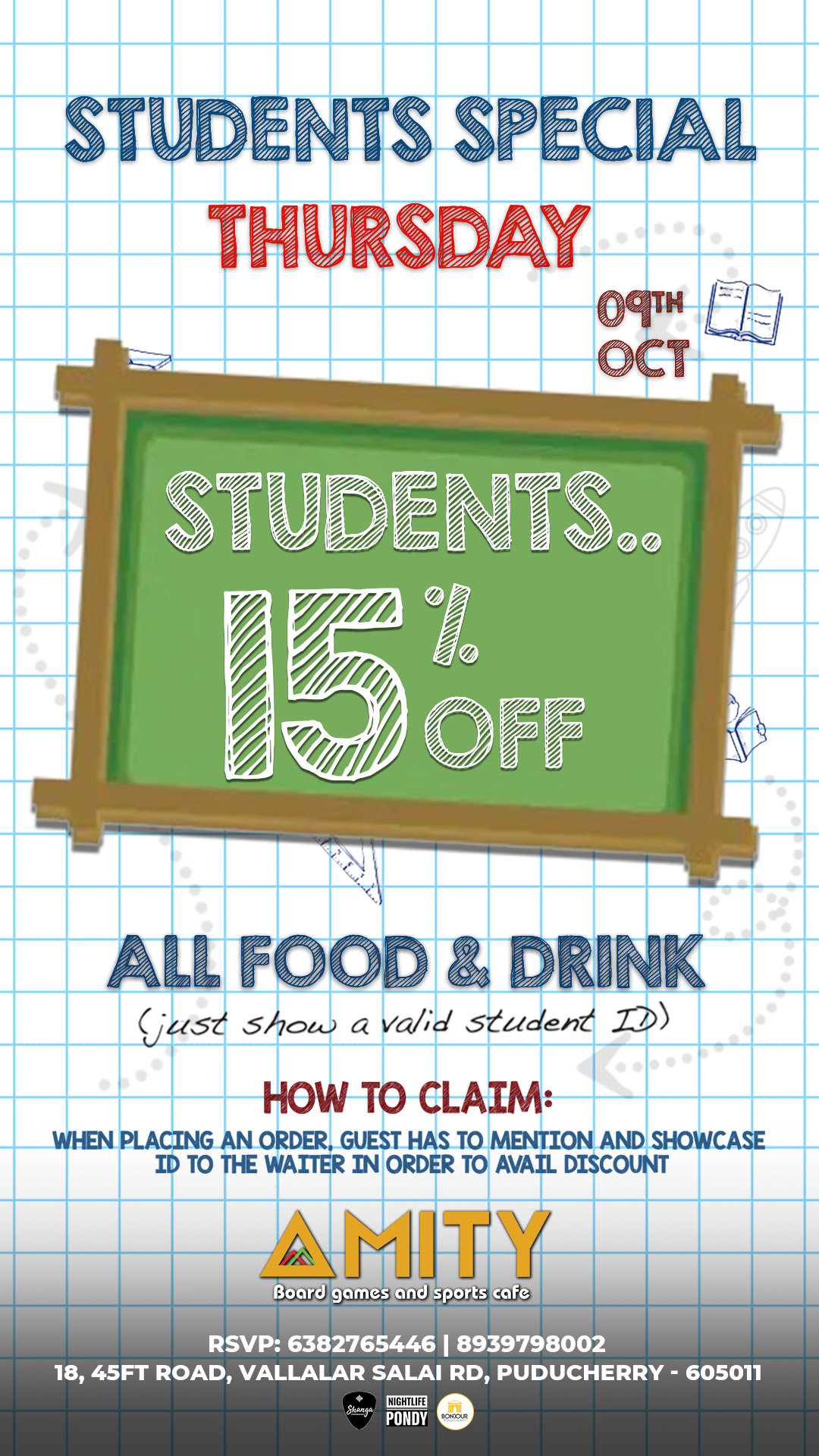 Student Special Thursday - Amity Sports Cafe