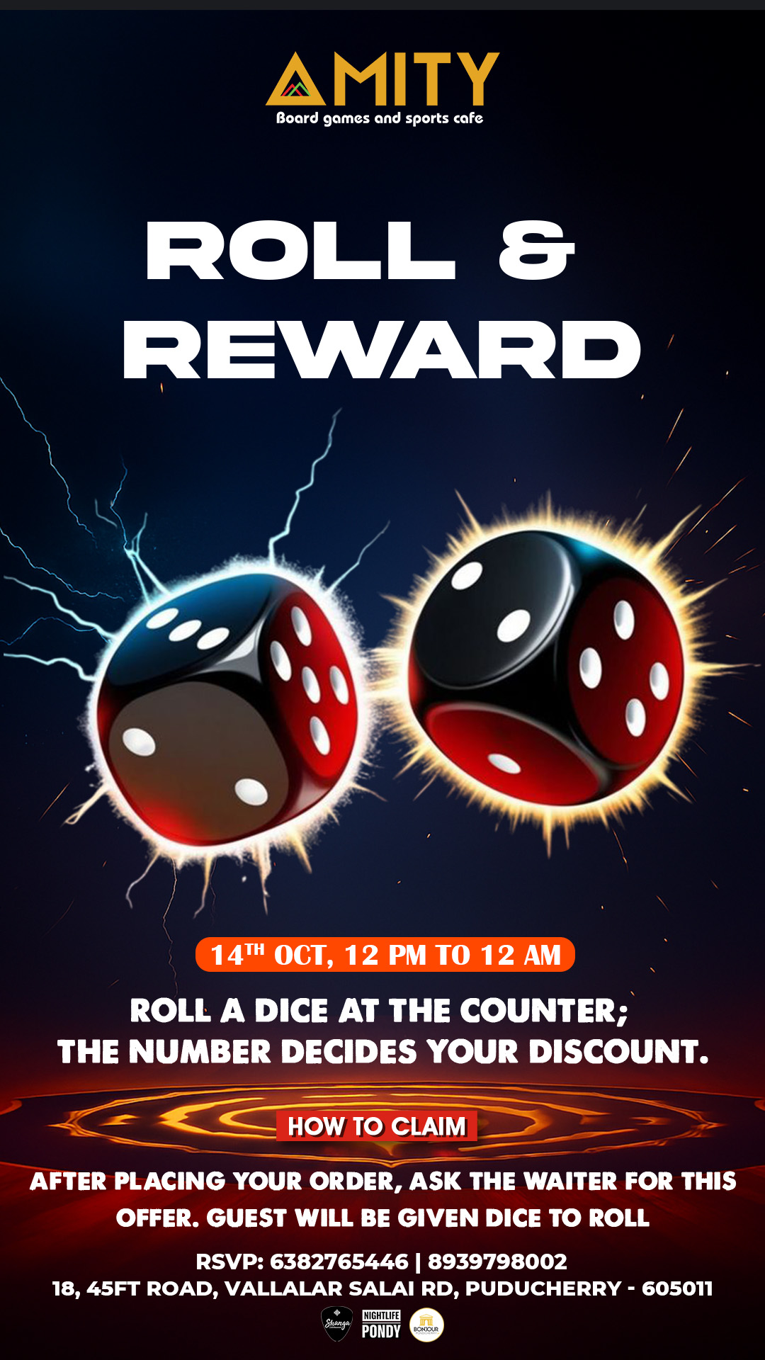 ROLL AND REWARD - AMITY SPORTS CAFE