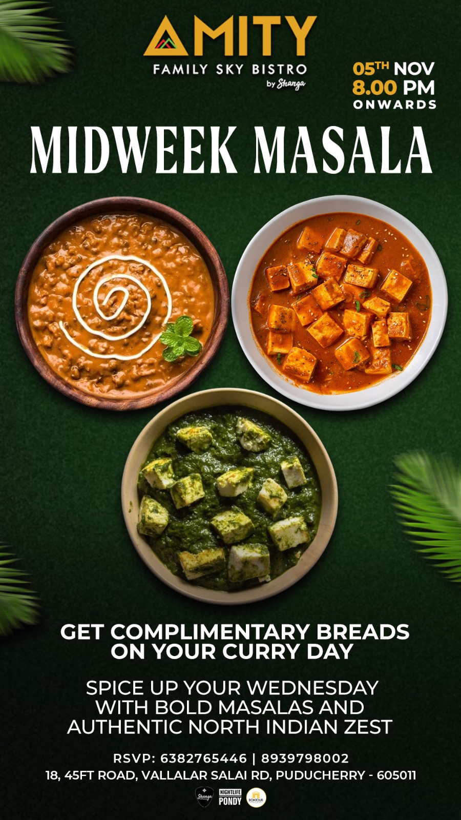 Midweek Masala - Amity Sky Bistro
