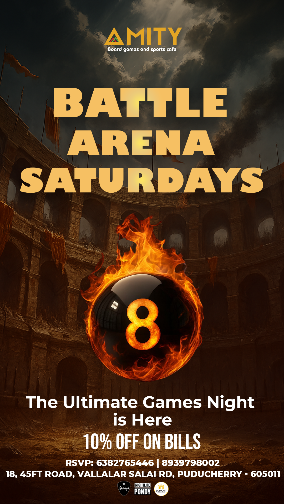 Battle Arena Saturdays - Amity Sports Cafe
