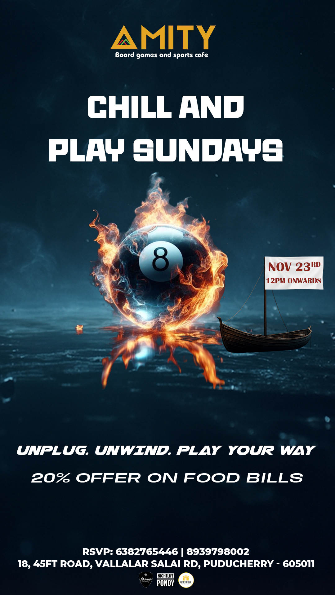 Chill and Play Sunday - Amity Sports Cafe