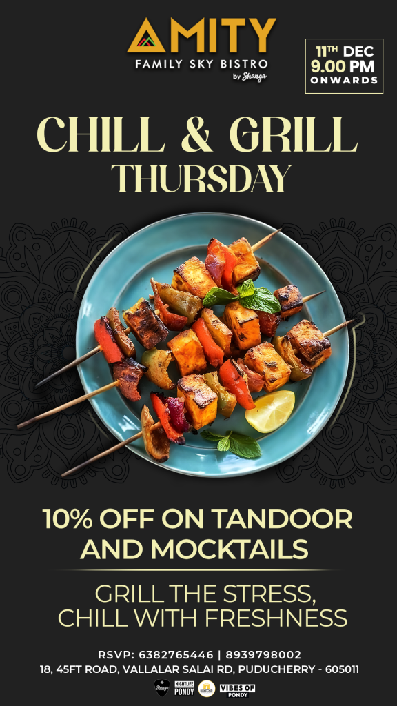 Chill and Grill Thursday - Amity Sky Bistro