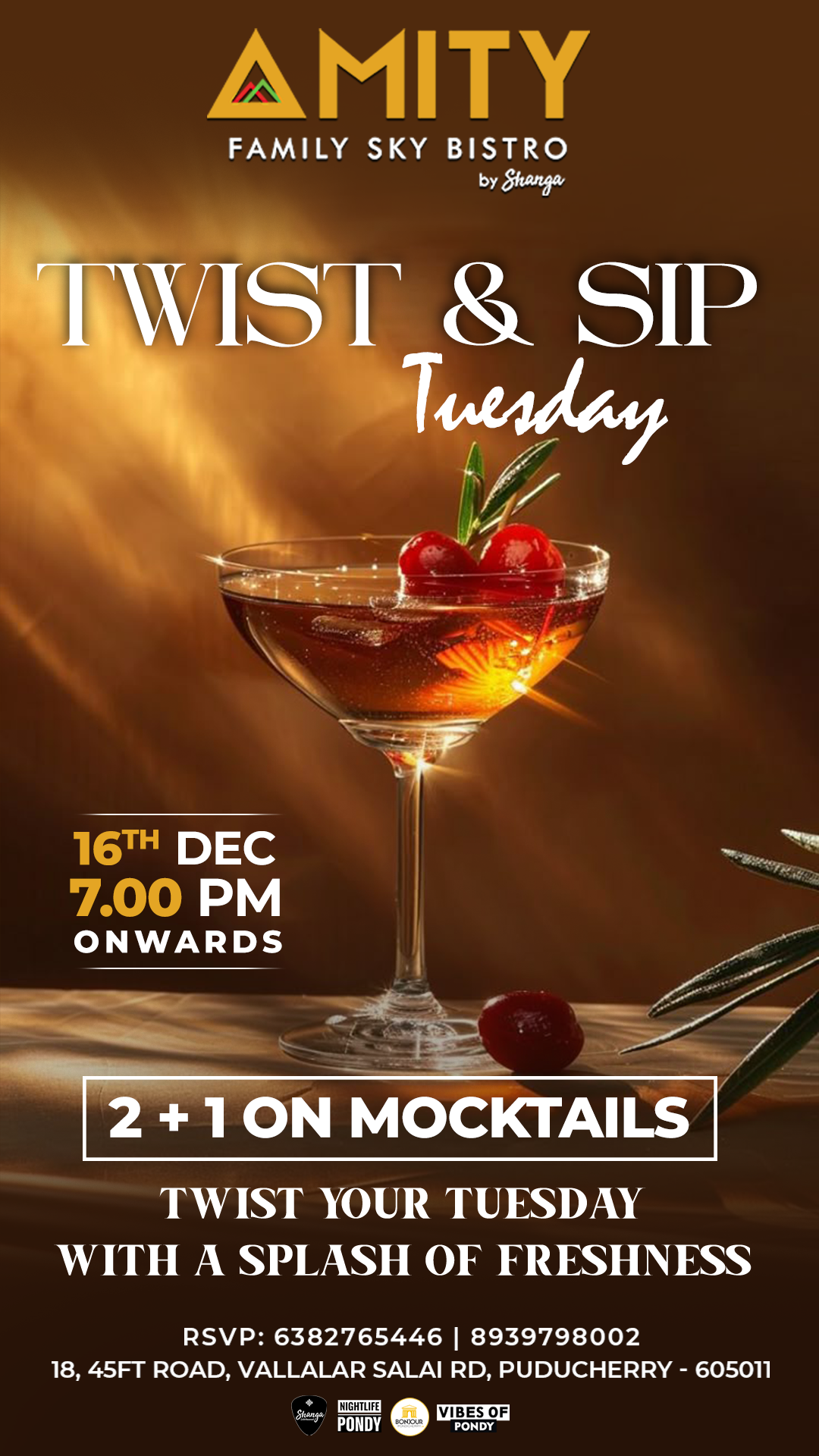 Twist and Sip Tuesday - Amity Sky Bistro
