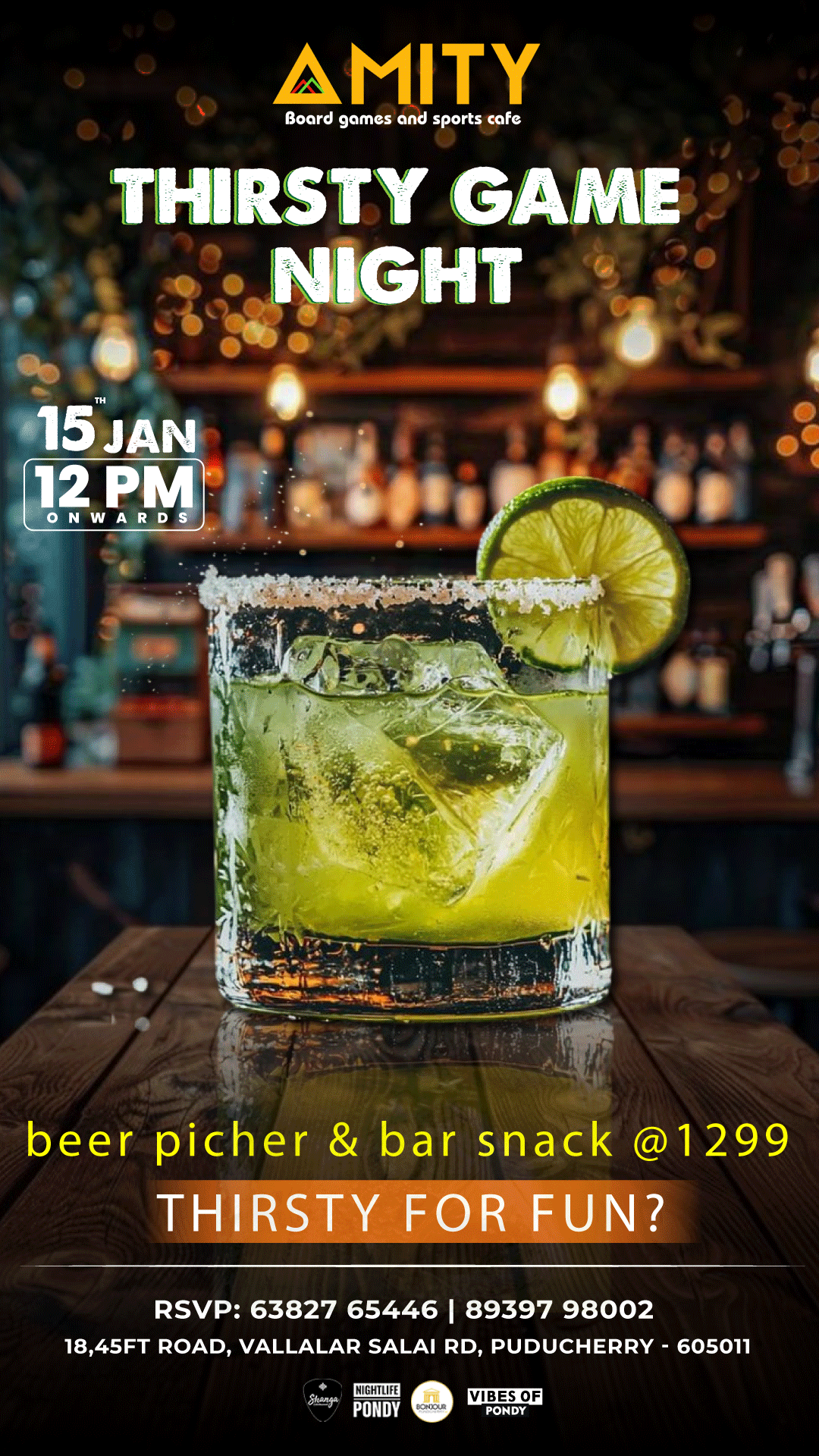 Thursday Game Night - Amity Sports Cafe