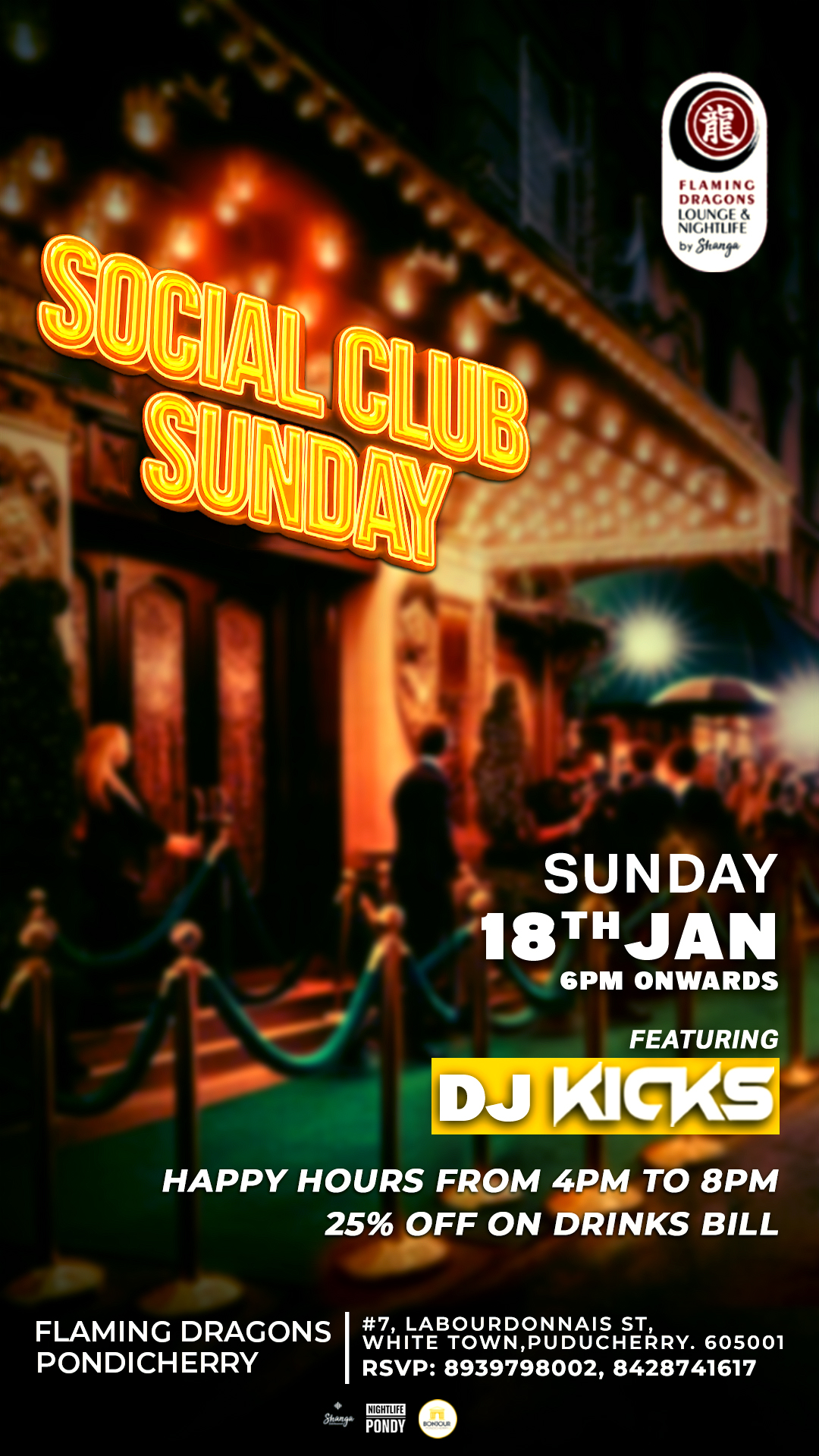 Social Club Sunday - Flaming Dragons