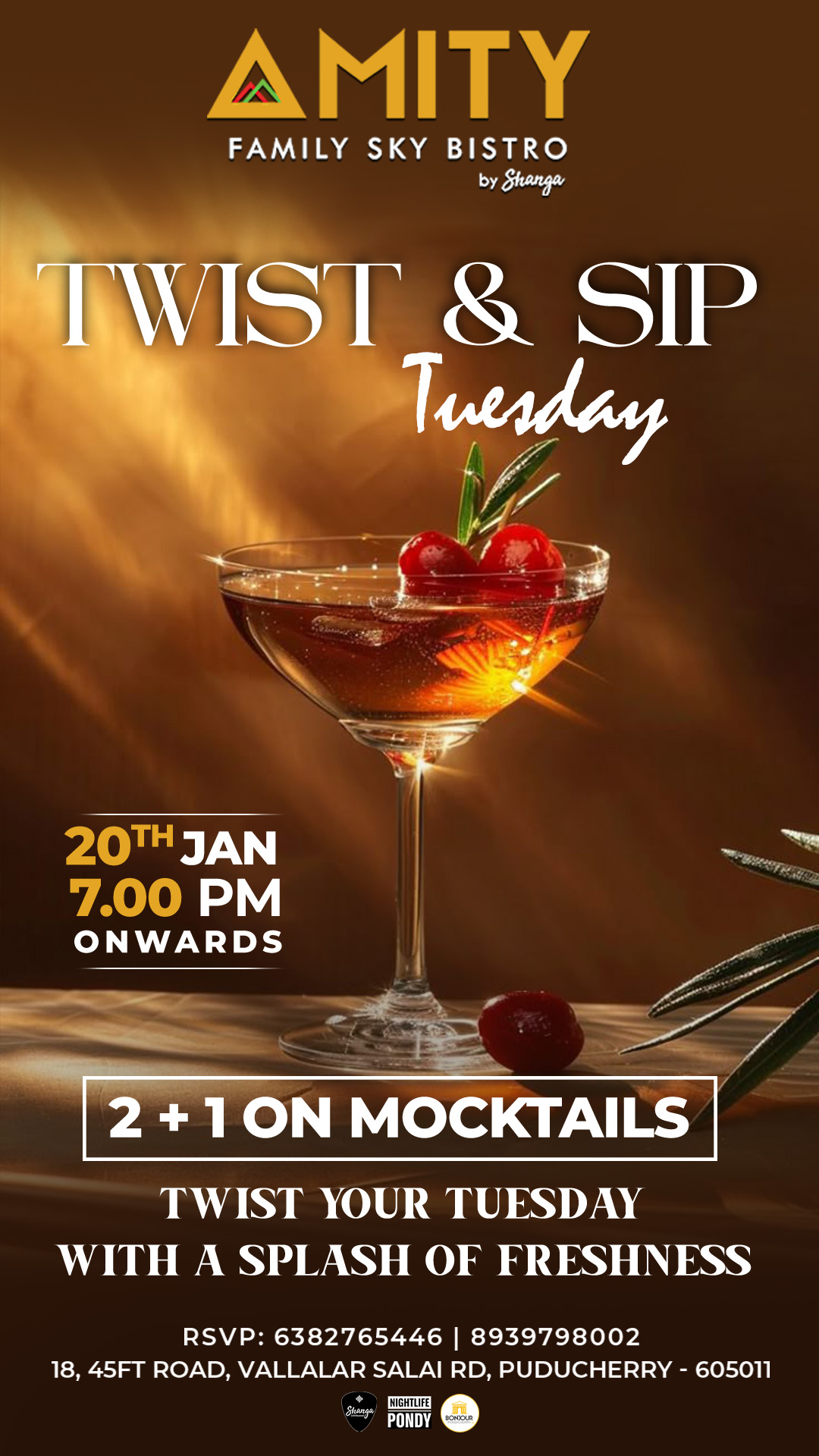 Twist and Sip Tuesday - Amity Sky Bistro