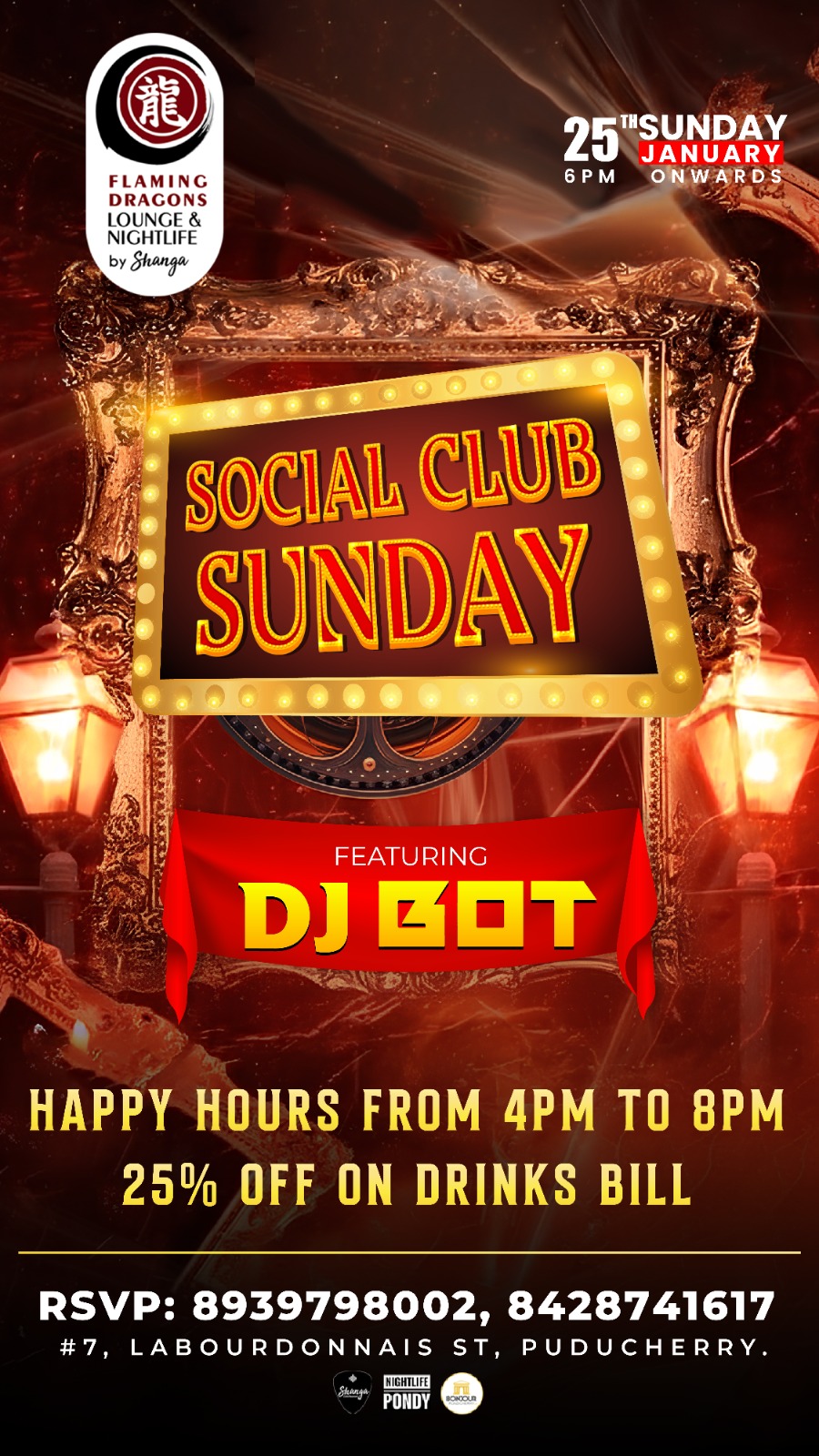 Social Club Sunday - Flaming Dragons