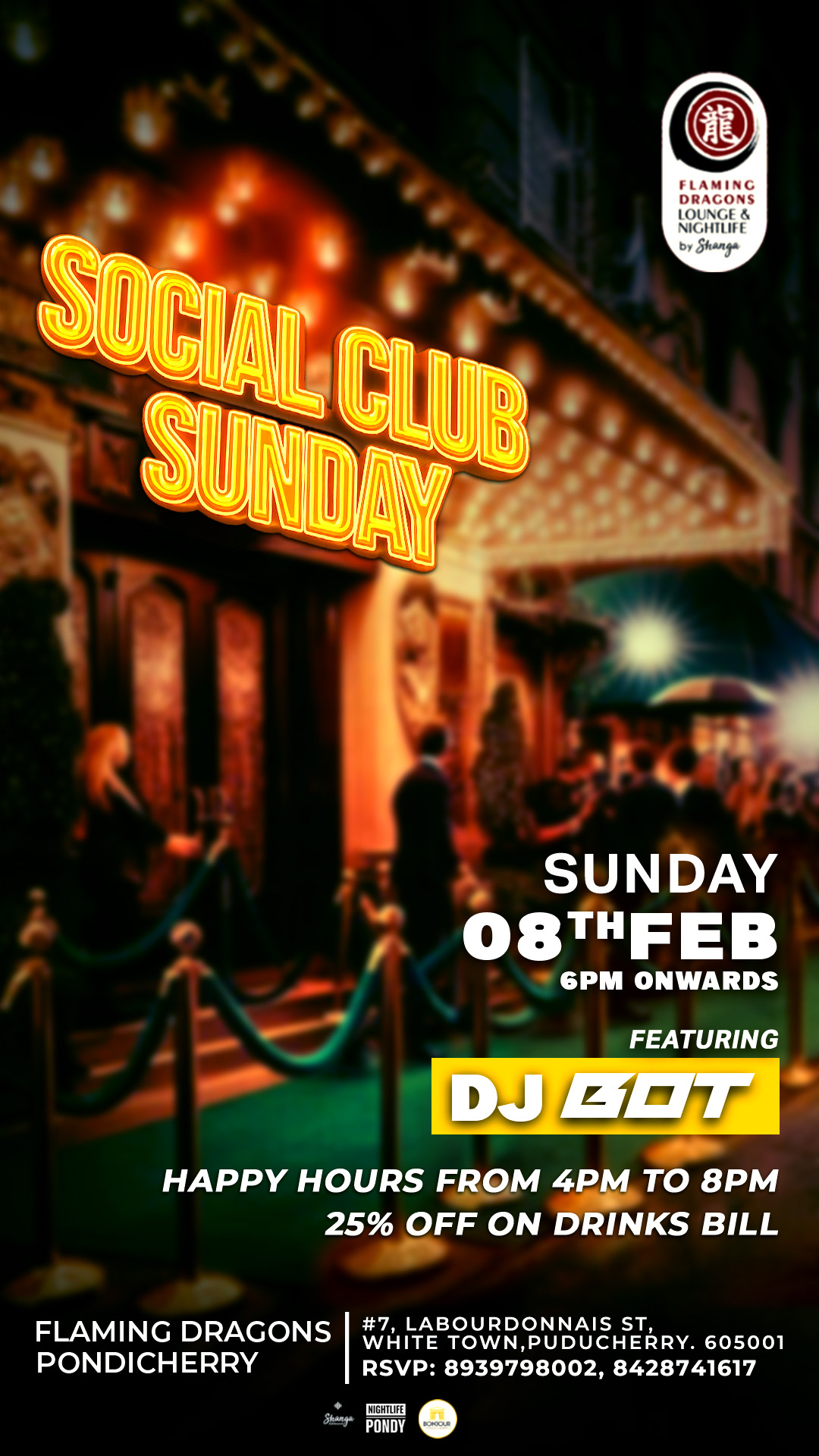 Social Club Sunday - Flaming Dragons